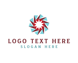 Wheel - Star Anaglyph Wheel logo design