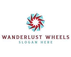 Star Anaglyph Wheel logo design