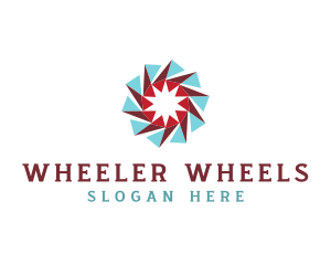 Star Anaglyph Wheel logo design