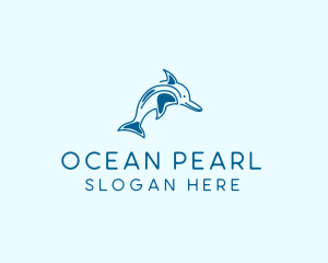 Ocean Wild Dolphin  logo design