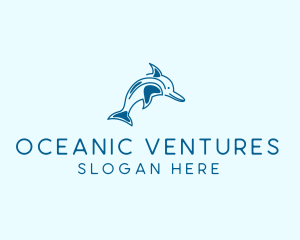 Ocean Wild Dolphin  logo design