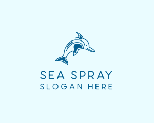 Ocean Wild Dolphin  logo design