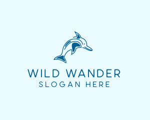 Ocean Wild Dolphin  logo design