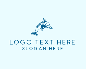 Wildlife - Ocean Wild Dolphin logo design