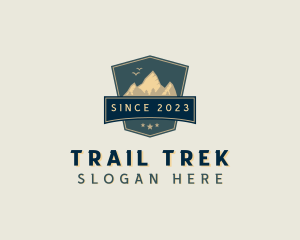 Hiker - Mountain Climbing Adventure logo design