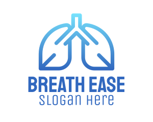 Respiratory - Simple Healthy Lungs logo design