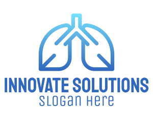 Respiratory System - Simple Healthy Lungs logo design