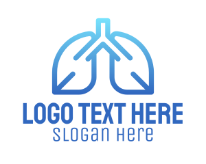 Respiratory - Simple Healthy Lungs logo design