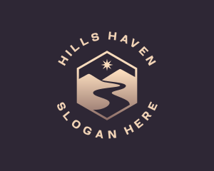 Mountain Travel Path logo design