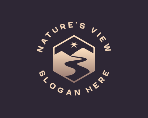 Scenic - Mountain Travel Path logo design