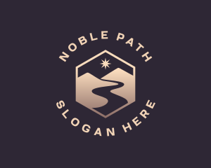 Mountain Travel Path logo design