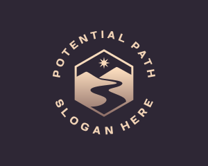 Mountain Travel Path logo design