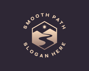 Mountain Travel Path logo design