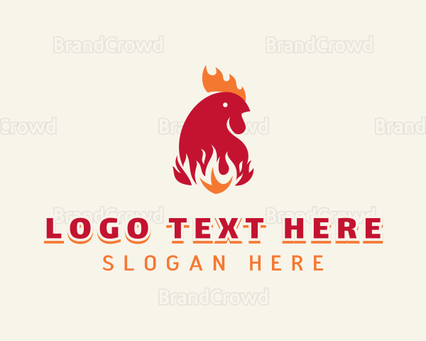 Flaming Chicken BBQ Logo