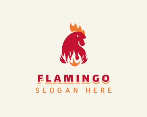 Flaming Chicken BBQ Logo