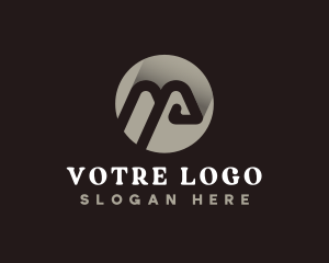 Professional Modern Business Letter M Logo