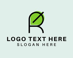Vegan - Natural Letter R logo design
