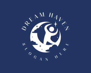 Evening Moon Yoga logo design