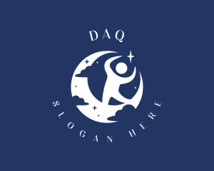 Night - Evening Moon Yoga logo design