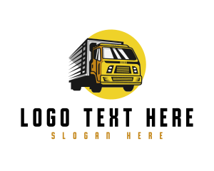 Distribution - Cargo Truck Vehicle logo design