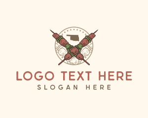 Map - Oklahoma BBQ Grilled logo design