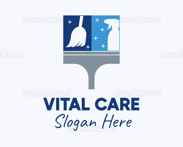 Window Cleaning Home Service Logo
