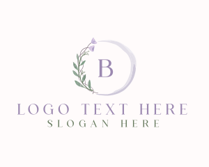 Wreath - Elegant  Flower Watercolor logo design