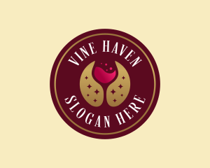 Wine Cocktail Bar logo design