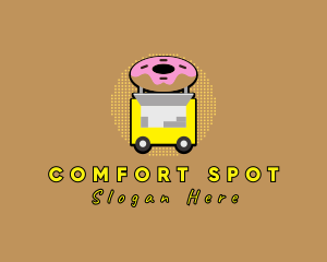 Retro Donut Stall logo design