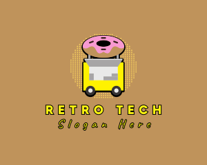 Retro Donut Stall logo design