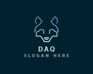 Dog - Minimal Line Wolf logo design