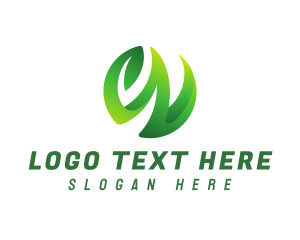 Environmental - Leaf Spa Letter W logo design