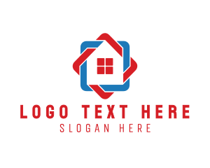 Tiny Home - Stitched Weave House Residence logo design