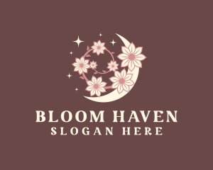 Floriculture - Organic Flower Moon logo design