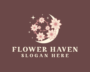 Organic Flower Moon logo design