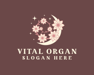 Organic Flower Moon logo design