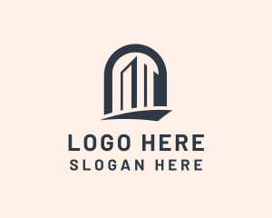 Skyscraper - Residential Tower Real Estate logo design