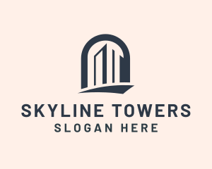 Residential Tower Real Estate logo design