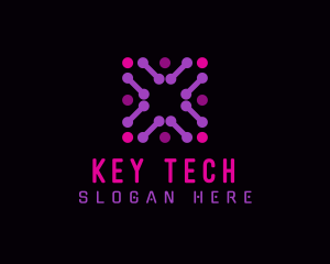 Tech Circuit Connection logo design