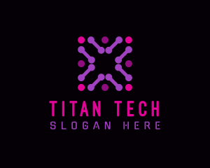 Tech Circuit Connection logo design