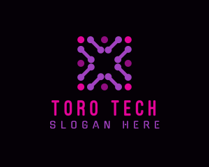 Tech Circuit Connection logo design