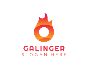 Sizzling - Flaming Ring Letter O logo design