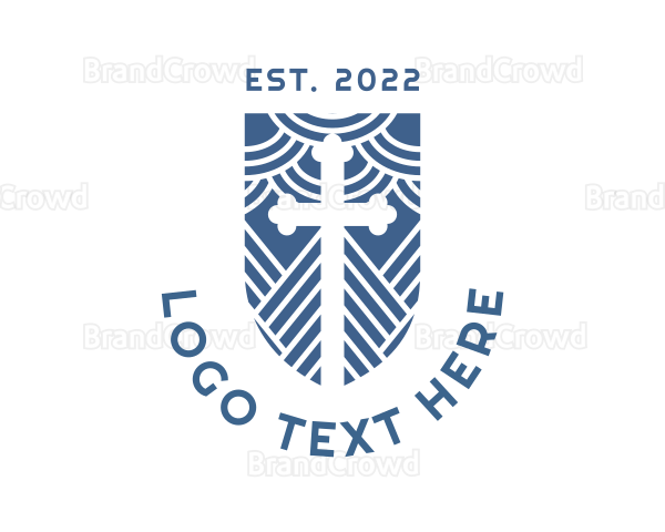 Blue Weave Cross Logo