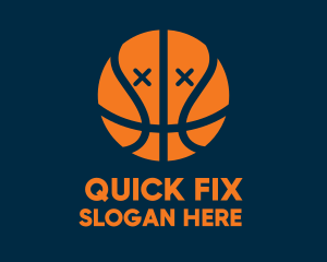 Dead Basketball Ball logo design