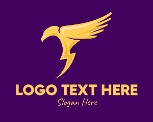 Crow - Golden Thunder Bird logo design