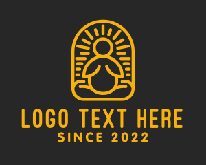 Pose - Golden Yoga Wellness Exercise logo design