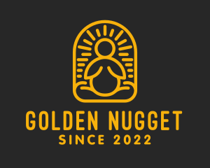 Golden Yoga Wellness Exercise  logo design