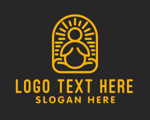 Golden Yoga Wellness Exercise  Logo