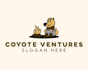 Coyote Campsite Bonfire logo design