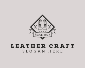 Leather - Derby Shoes Footwear logo design